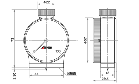 ASKER 高分子計器株式会社 アスカーゴム硬度計A型